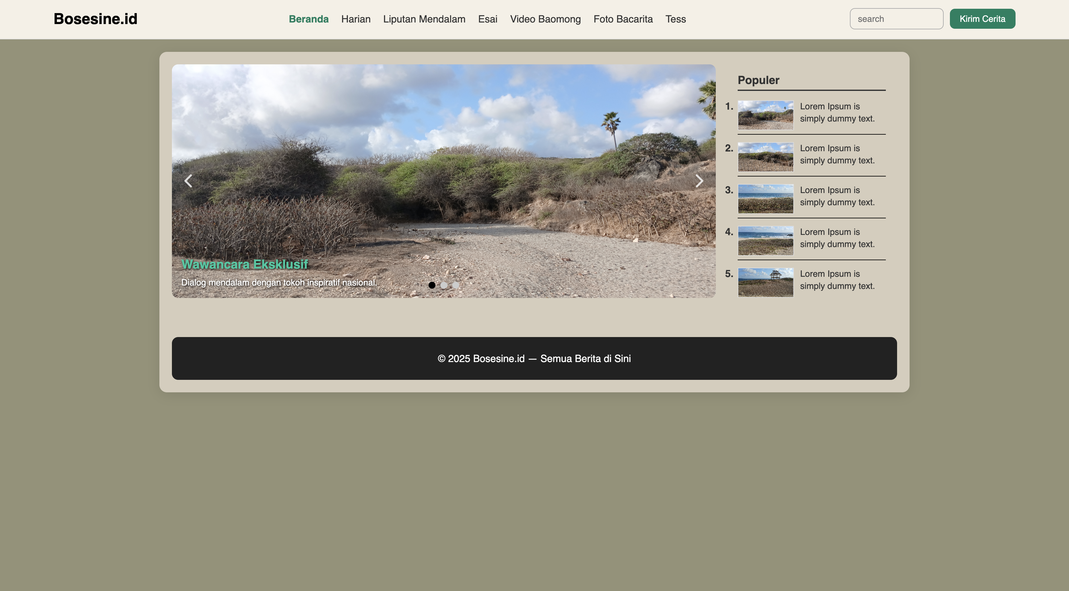 Preview Website Bosesine